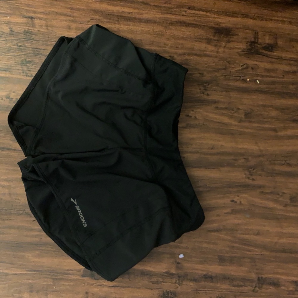 black athletic shorts